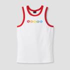 Girls' High Neck Graphic Tank Top - Art Class Red/white
