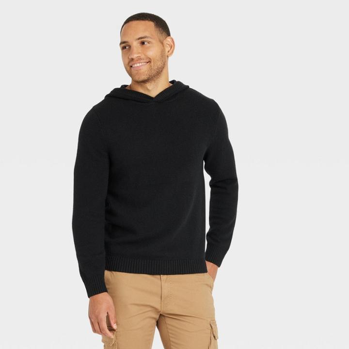 Men's Hooded Pullover - Goodfellow & Co Black