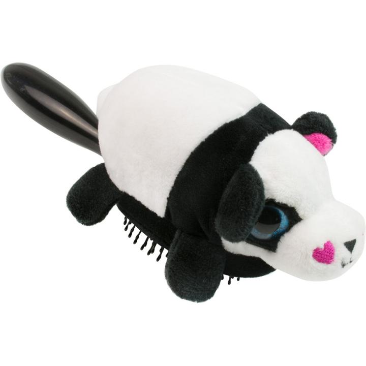 Wet Brush Detangler Plush Panda Hair Brush - Black