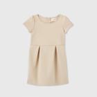 Petitetoddler Girls' Stretch Short Sleeve Uniform Knit Dress - Cat & Jack Beige