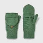 Women's Knit Flip Top Mittens - Universal Thread Olive, Green