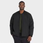 Men's Big & Tall Lightweight Insulated Shirt Jacket With 3m Thinsulate Insulation - All In Motion Black