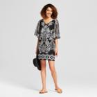 Women's Printed Cage Back Dress - Chiasso Black/white