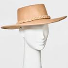 Women's Felt Boater Hat - A New Day Beige