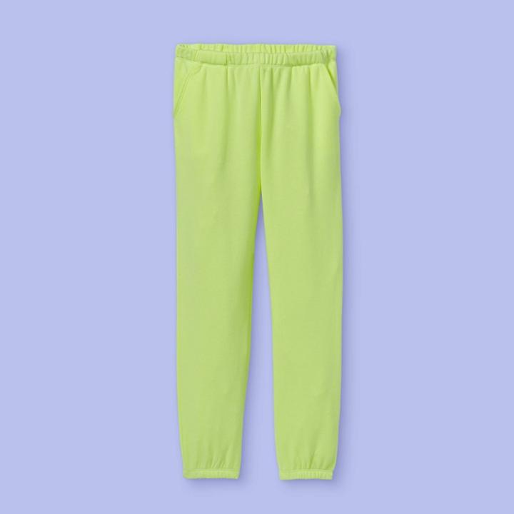 Girls' French Terry Jogger Pants - More Than Magic Neon