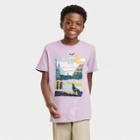 Boys' Scenic Mountain Painting Short Sleeve Graphic T-shirt - Cat & Jack Purple