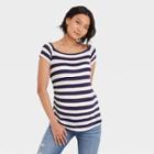 Short Sleeve Knit Maternity Top - Isabel Maternity By Ingrid & Isabel Navy Blue
