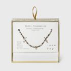 Silver Plated With Cubic Zirconia Multi Tourmaline Beaded Necklace - A New Day
