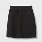 Girls' Pull-on Uniform Knit Skorts - Cat & Jack Black