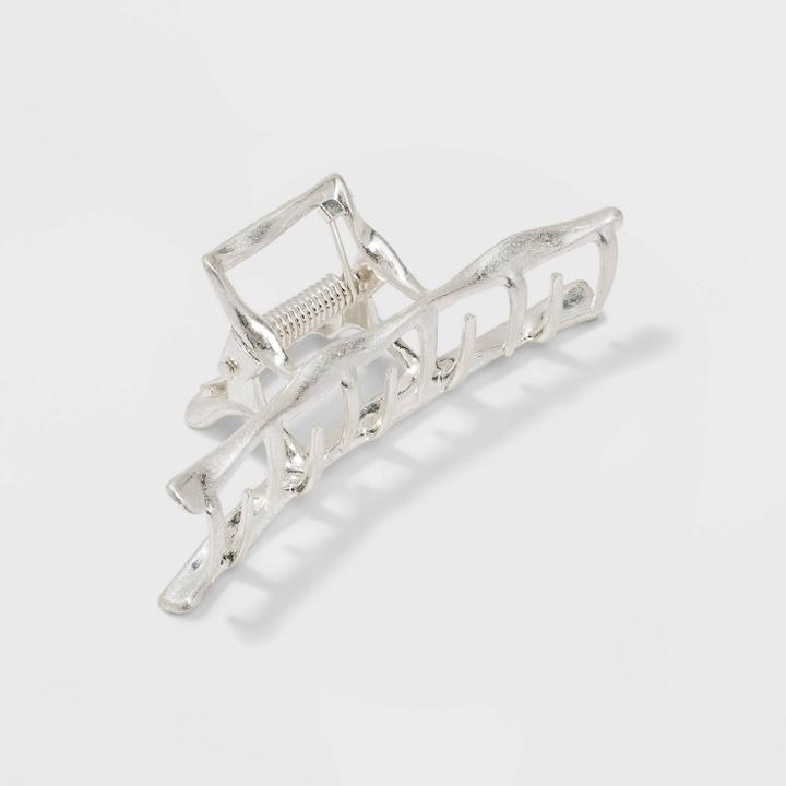 Textured Metal Claw Hair Clip - Universal Thread Worn