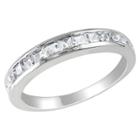 No Brand 3/4 Ct. T.w. Created White Sapphire Eternity Ring - Silver, Women's, Size: 8.0, Blue/silver/white
