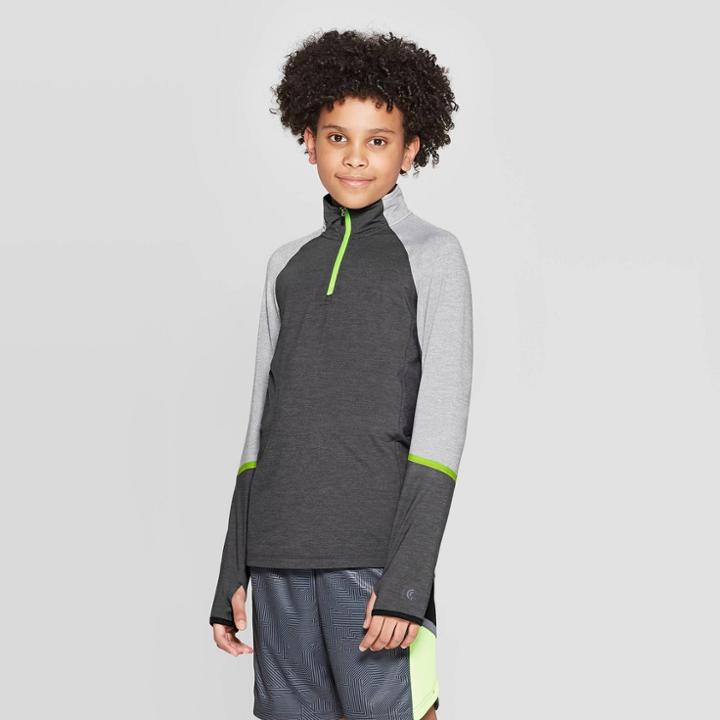 Boys' Heather 1/4 Zip Pullover - C9 Champion Black S, Boy's,