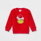 Toddler Girls' The Grinch Knit Pullover - Red