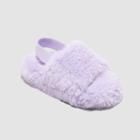 Toddler Girls' Avi Single Strap Fur Slippers - Cat & Jack Purple