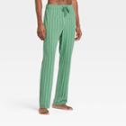 Men's Tall Striped Vertical Knit Pajama Pants - Goodfellow & Co Green