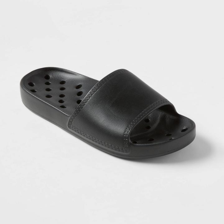Xs Slide Shower Sandals Black - Room Essentials