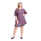 Plus Size Mixed Floral Puff Sleeve Dress - Rixo For Target