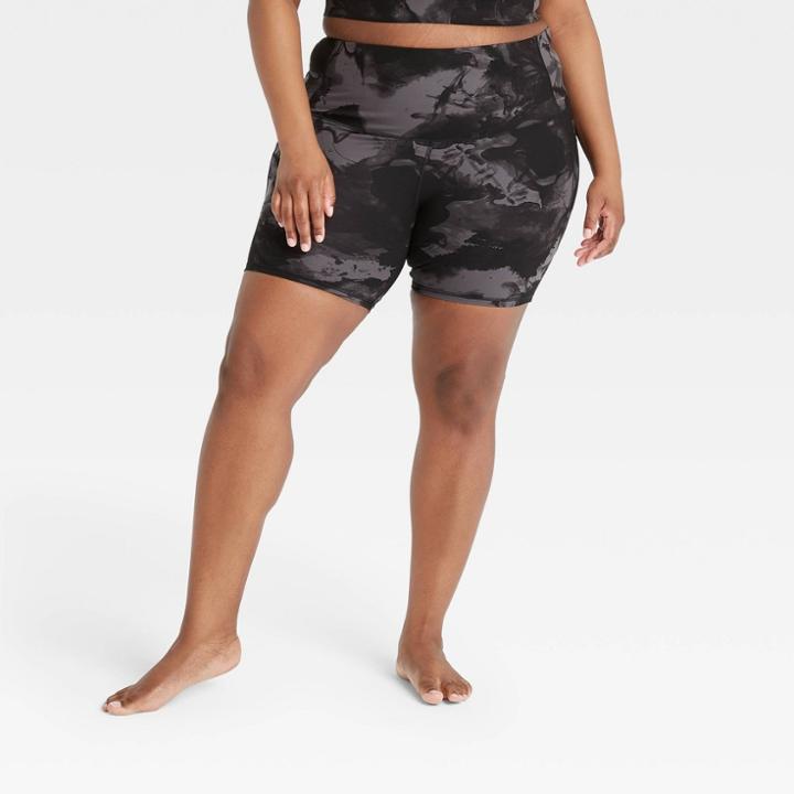 Women's Plus Size Ultra High-rise Bike Shorts - All In Motion Black