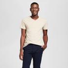 Men's Standard Fit Short Sleeve V-neck T-shirt - Goodfellow & Co Light Taupe