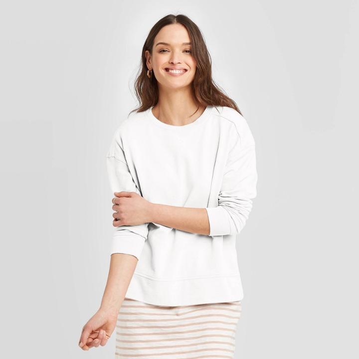 Women's Sweatshirt - Universal Thread White