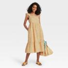 Women's Ruffle Sleeveless Dress - Universal Thread Yellow Floral