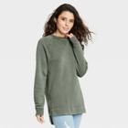 Women's Fleece Tunic Sweatshirt - Universal Thread Dark Green