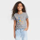 Girls' Short Sleeve 'creative Curious Strong Unique' Graphic T-shirt - Cat & Jack Charcoal Gray
