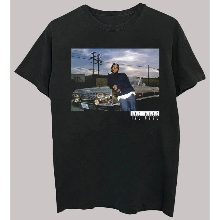 Merch Traffic Men's Ice Cube Short Sleeve Graphic Crewneck T-shirt - Black