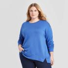 Women's Plus Size Fleece Pullover - Ava & Viv Blue X, Women's