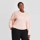 Women's Plus Size Fleece Sweatshirt - A New Day Pink
