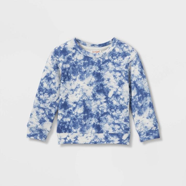 Toddler Crewneck Pullover Sweatshirt - Cat & Jack Blue