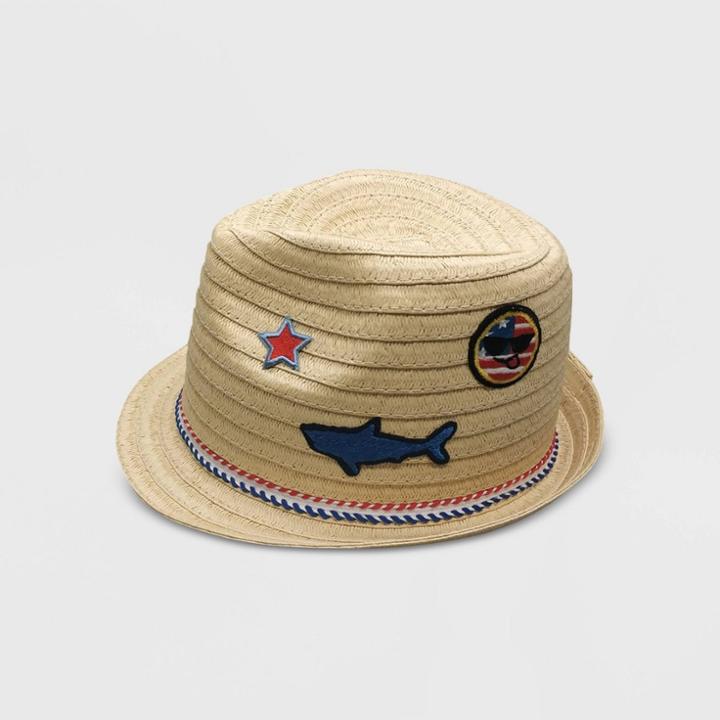 Baby Girls' Paper Braid Fedora - Cat & Jack Beige