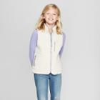 Girls' Fleece Vest - Cat & Jack Cream
