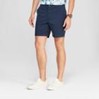 Men's 7 Linden Flat Front Chino Shorts - Goodfellow & Co Xavier Navy 30, Xavier Blue