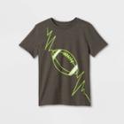 Boys' Electric Football Graphic Short Sleeve T-shirt - Cat & Jack Charcoal Gray
