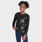 Girls' 'stars' Long Sleeve Graphic T-shirt - Cat & Jack Black