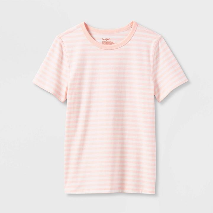 Kids' Adaptive Short Sleeve T-shirt - Cat & Jack Peach/cream