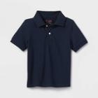 Toddler Boys' Pique Stain Release Uniform Polo Shirt - Cat & Jack Navy