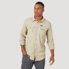 Wrangler Men's Button-down Shirt Twill - Khaki