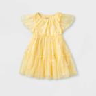 Toddler Girls' Adaptive Tiered Short Sleeve Dress - Cat & Jack Yellow