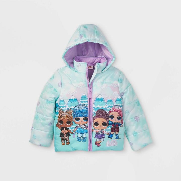 Girls' L.o.l. Surprise! Puffer Jacket - Teal