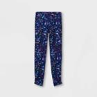 Girls' Printed Leggings - All In Motion Garden Blue