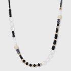 Seed Bead Station Necklace - A New Day Black
