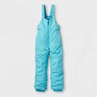 Girls' Solid Snow Bib - All In Motion Teal