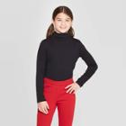 Girls' Long Sleeve Turtleneck T-shirt - Cat & Jack Black S, Girl's,