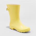 Women's Vicki Mid Rain Boots - A New Day Yellow