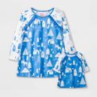 Toddler Girls' Winter Scene 'doll And Me' Nightgown - Cat & Jack Blue