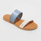 Women's Torri Two Band Slide Sandals - Universal Thread Blue