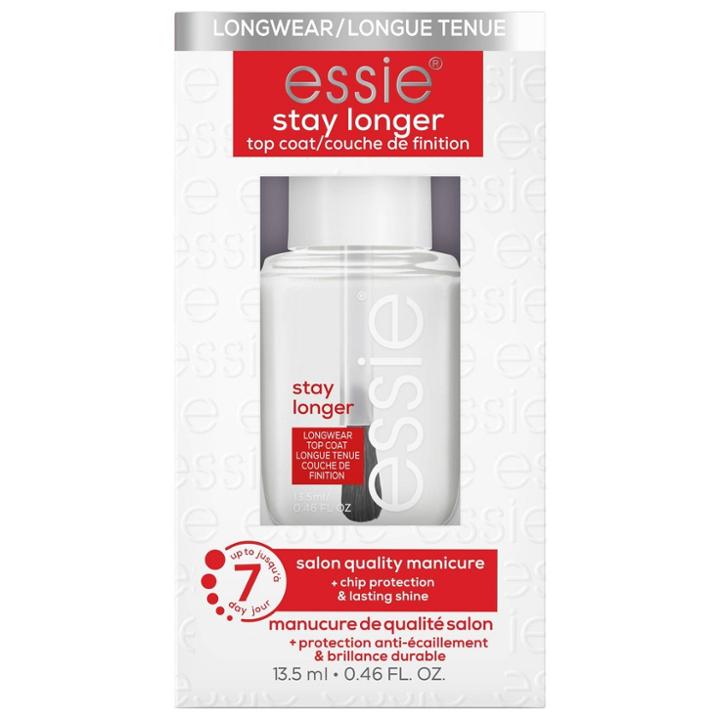 Essie Nail Care, Salon-quality Longwear Top Coat, 8-free Vegan, Stay Longer,
