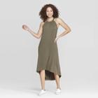 Women's Relaxed Fit Sleeveless Crewneck Maxi Dress - A New Day Olive (green)